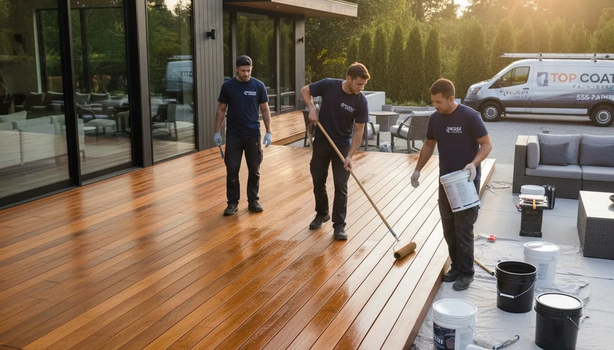 Professional deck staining and refinishing in Grand Rapids, MI by expert house painters
