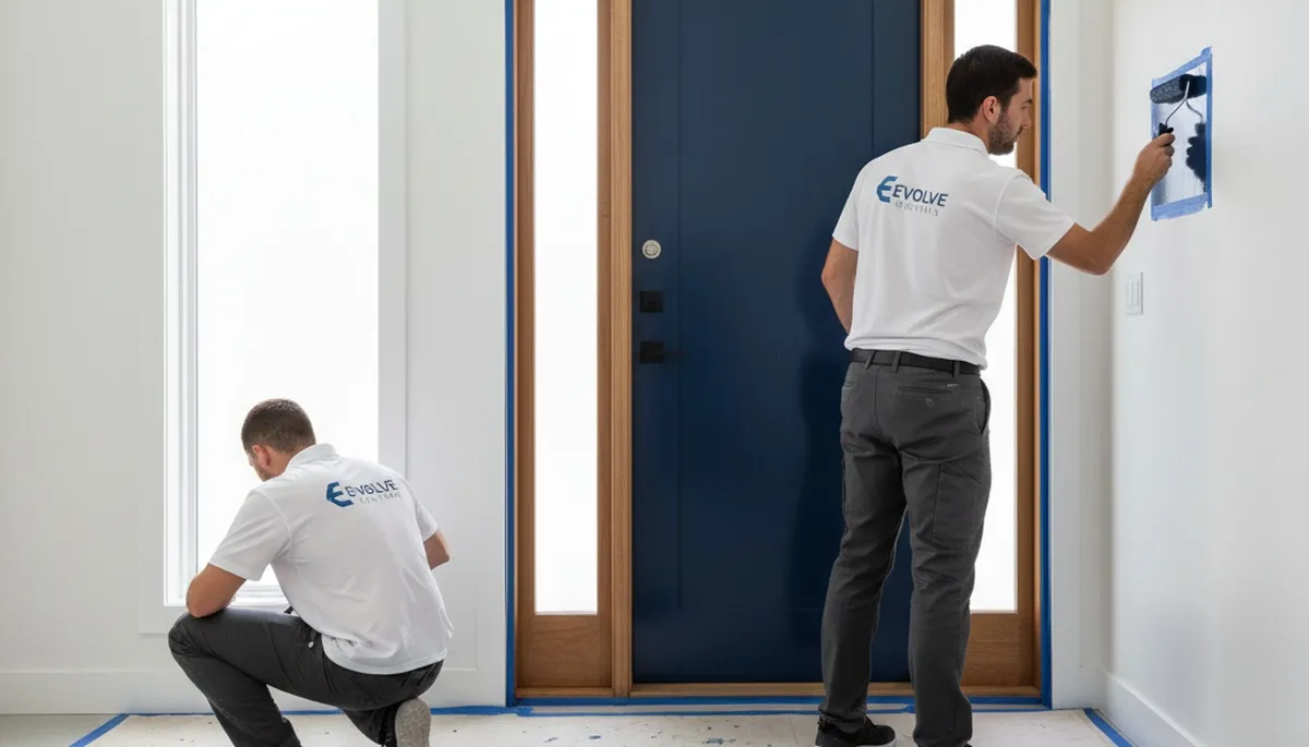 Professional door painting service in Grand Rapids, MI enhancing curb appeal and weather protection