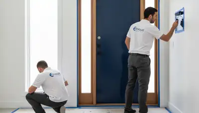 Professional door painting service in Grand Rapids, MI enhancing curb appeal and weather protection