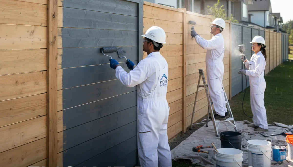 Professional fence painting in Grand Rapids, MI protecting wood fences from Michigan weather