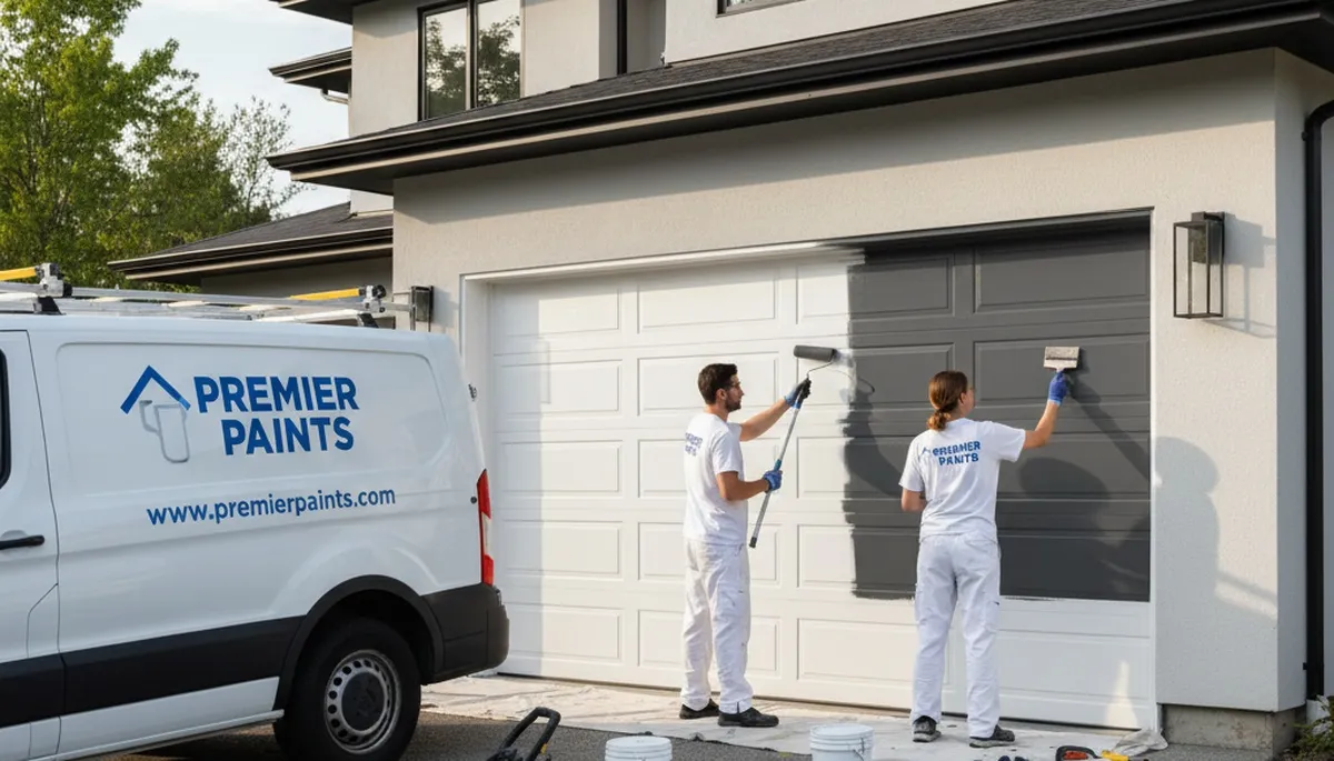 Professional garage door painting in Grand Rapids MI by expert house painters for lasting curb appeal