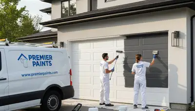 Professional garage door painting in Grand Rapids MI by expert house painters for lasting curb appeal