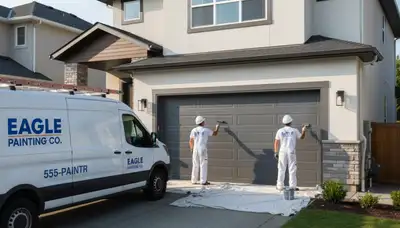 Professional garage door painting in Grand Rapids MI by expert house painters for lasting curb appeal
