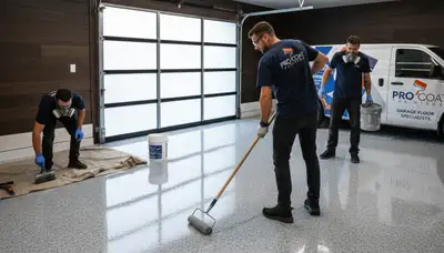 Professional epoxy garage floor coating in Grand Rapids MI for durable, salt-resistant finish