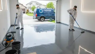 Professional epoxy garage floor coating in Grand Rapids, MI for durable, salt-resistant finishes