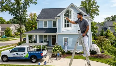 Professional house painters in Grand Rapids MI improving home exterior with expert painting service