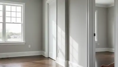 Professional interior trim painting with crisp lines in Grand Rapids, MI home by expert painters