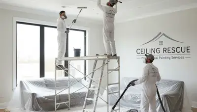 Professional popcorn ceiling removal in Grand Rapids MI home by expert painting contractors