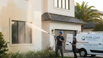 Professional pressure cleaning on home exterior in Grand Rapids, MI by local painting experts
